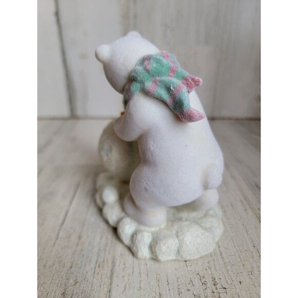 Russ snowy days Flocked polar‎ bear penguin Snowman Xmas figure - Picture 7 of 8